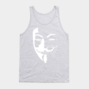 White Anonymous Shadow Tank Top